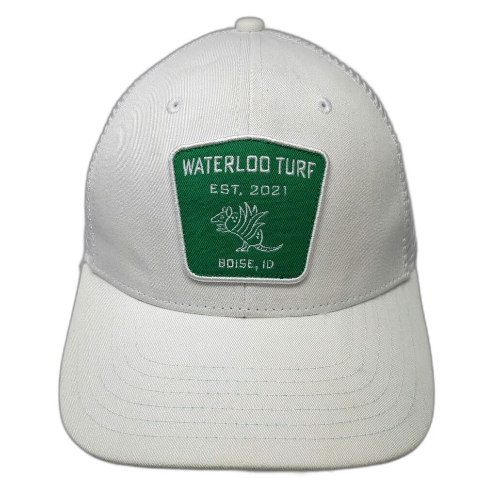 Pukka Trucker Hat White One Size Waterloo Turf Boise ID Snapback Mesh Patch